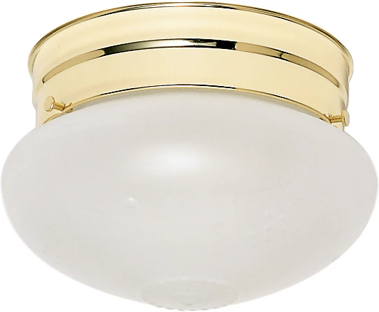 1 Light - 6" - Flush Mount - Small Frosted Grape Mushroom