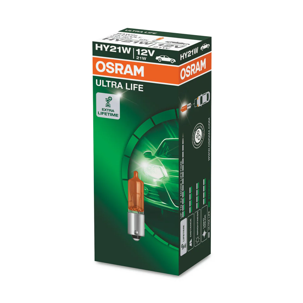 10-PK Osram HY21W 12V 64137 ULT ULTRA LIFE Automotive Bulb
