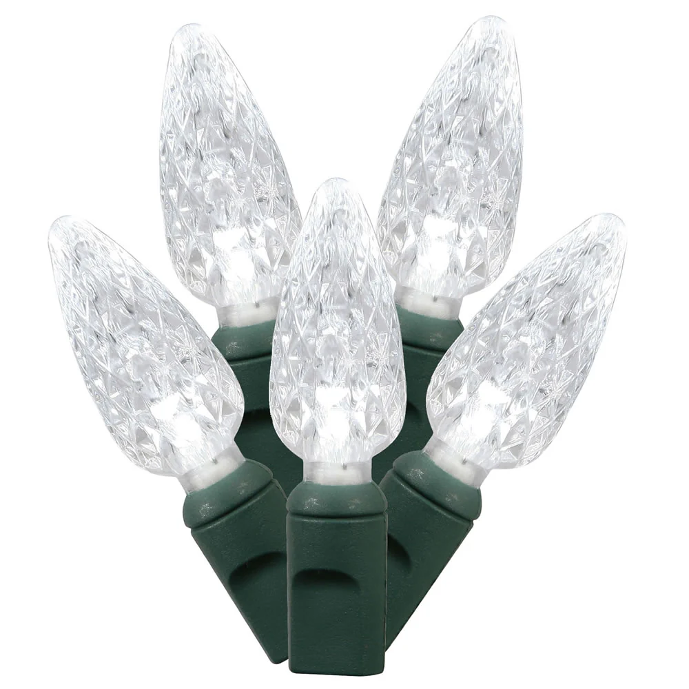 100 Light Pure White LED C6 4in. x 34 ft.