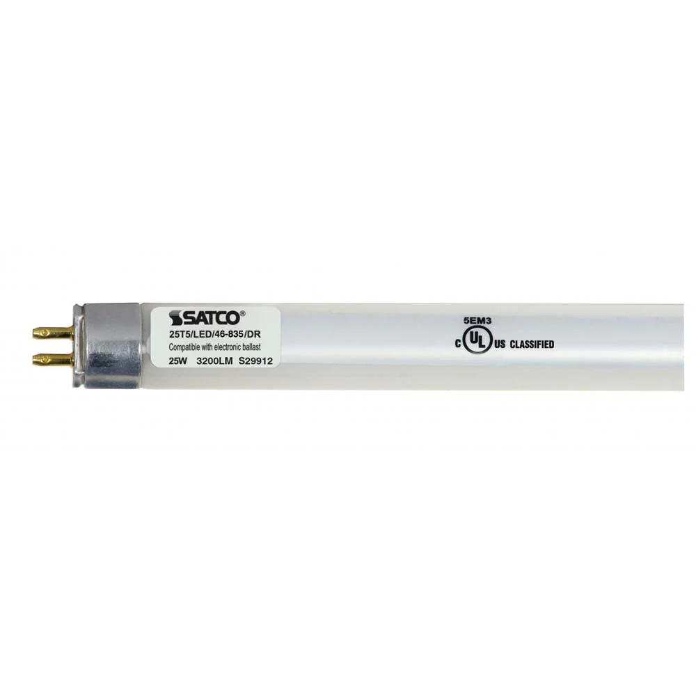 10Pk - Satco 25w T5 LED 46-in 3500Lm 3500K Neutral White - Ballast dependent
