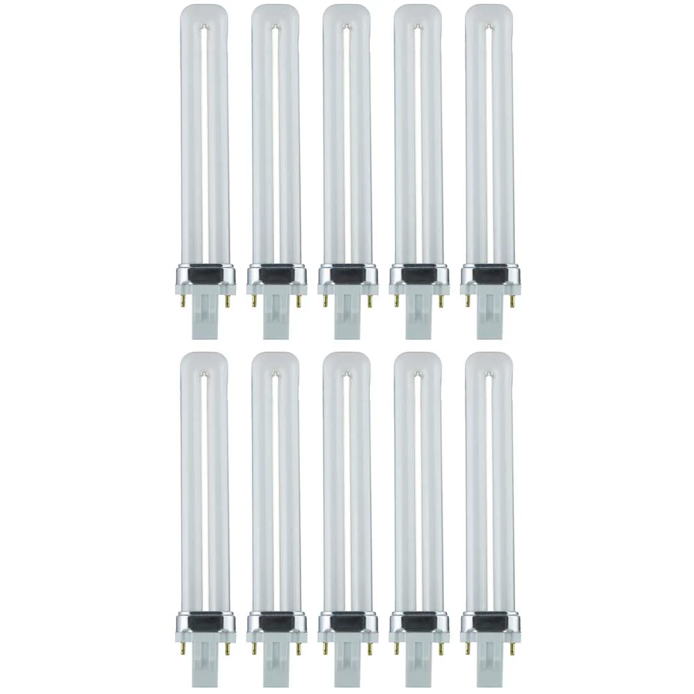 10Pk - Sunlite 13W 2700K 2-Pin U Shaped PL CFL Twin Tube Plugin GX23 Base Bulb