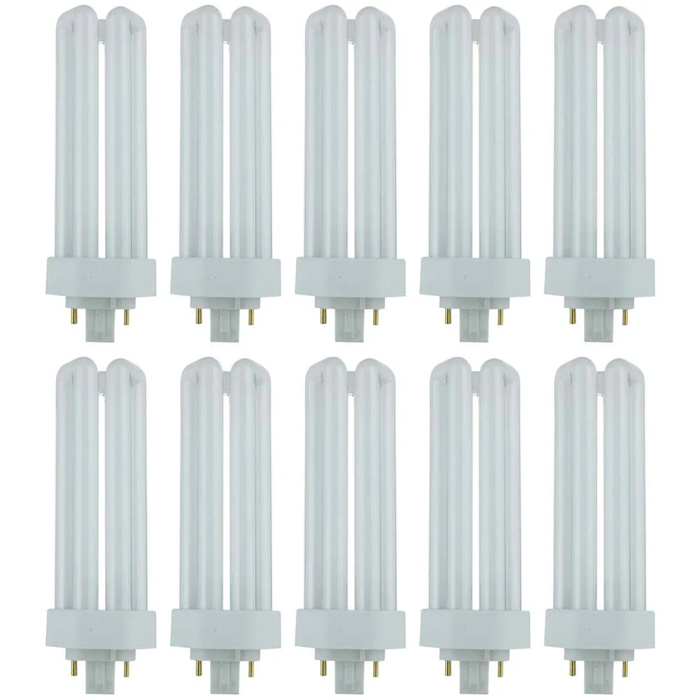 10Pk - Sunlite 32W 3000K PLD 4-Pin Triple U-Shaped Twin Tube GX24Q-3 Base Bulb