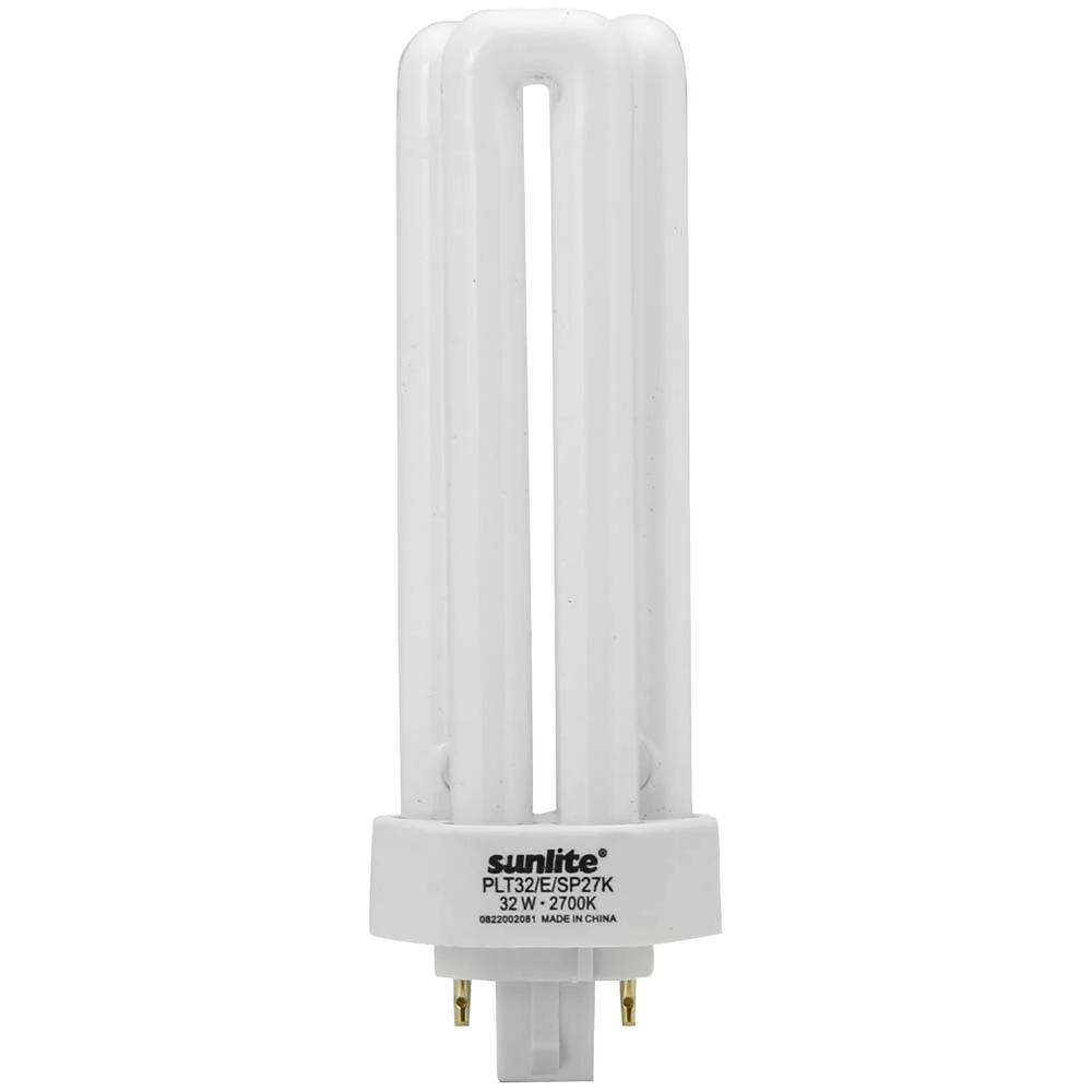 10Pk - Sunlite 32W 3000K PLD 4-Pin Triple U-Shaped Twin Tube GX24Q-3 Base Bulb - Image 2
