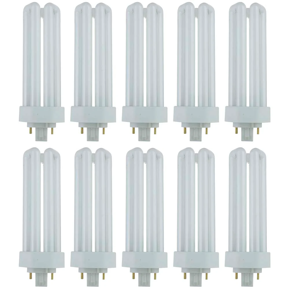 10Pk - Sunlite 32W 4100K PLD 4-Pin Triple U-Shaped Twin Tube GX24Q-3 Base Bulb