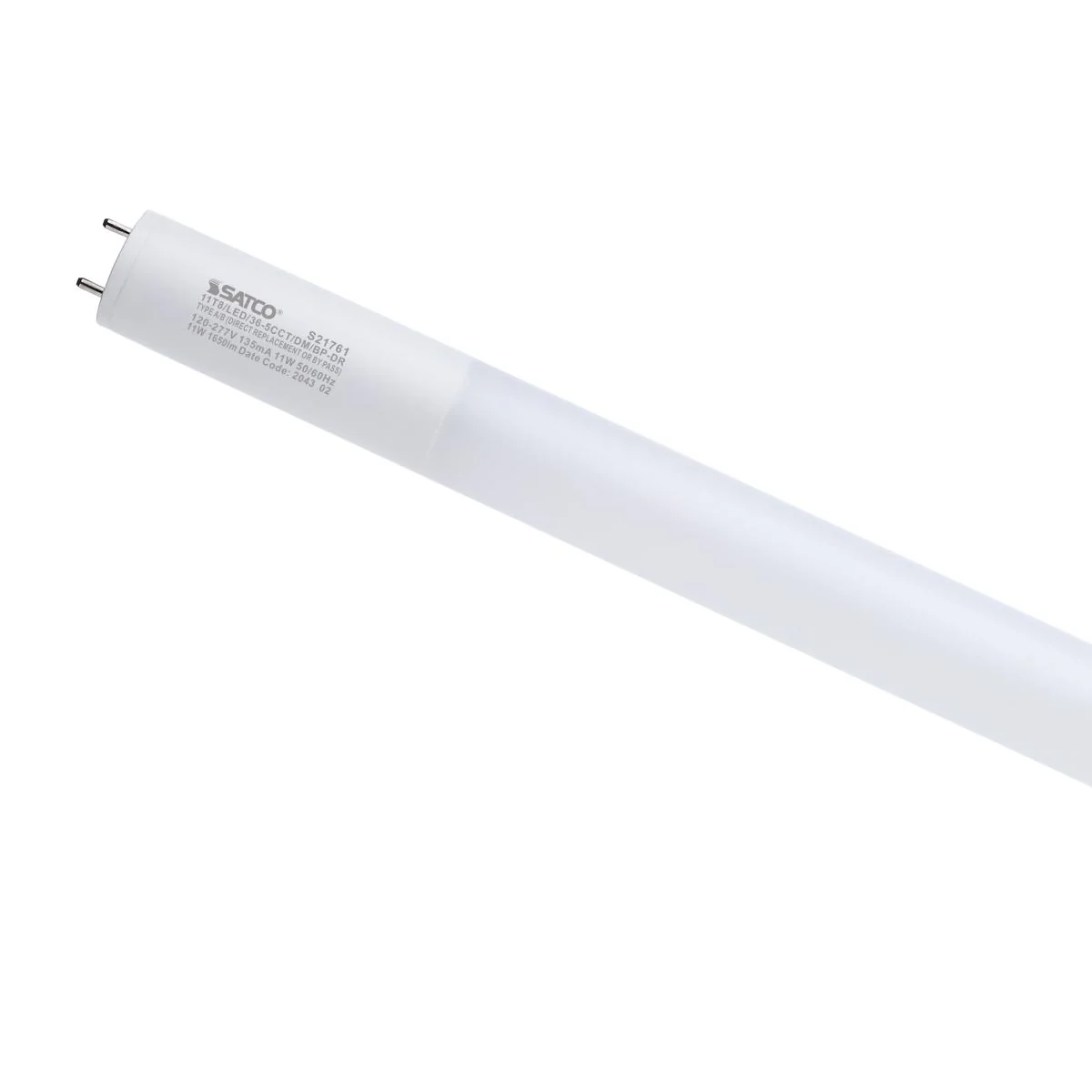 11W T8 LED 36-In CCT Selectable G13 Base Ballast Type A/B 120-277v Tube