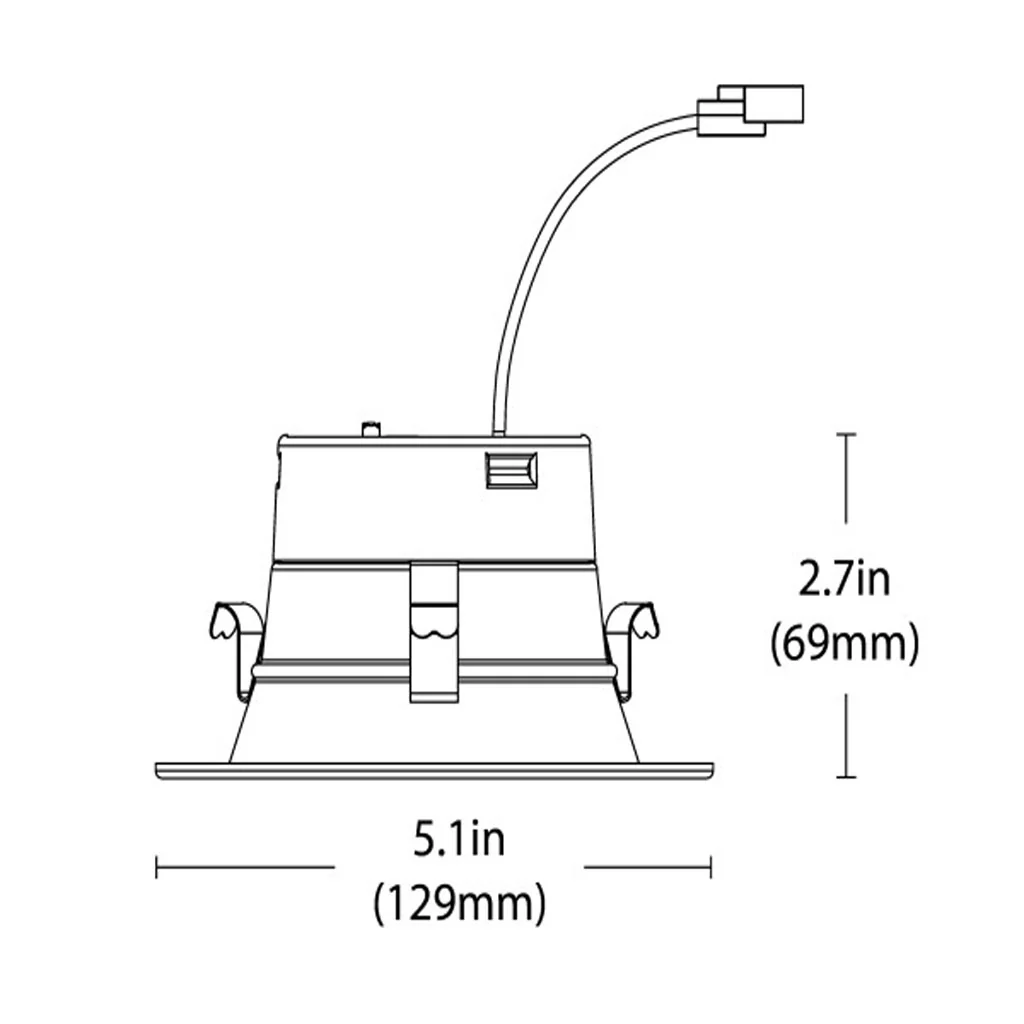 12Pk - Nicor 4-in White Selectable Recessed LED Downlight with Baffle - Image 2