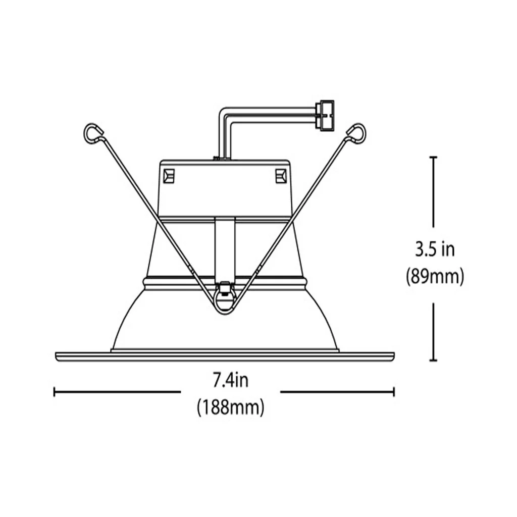 12Pk - Nicor 5/6-in White Selectable Recessed LED Downlight - Image 2