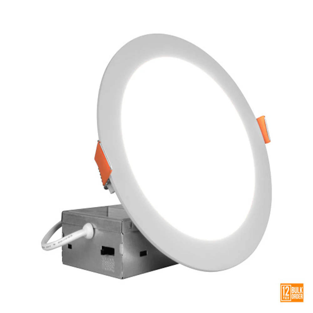 12PK - NICOR 6-in White LED Canless Recessed Downlight