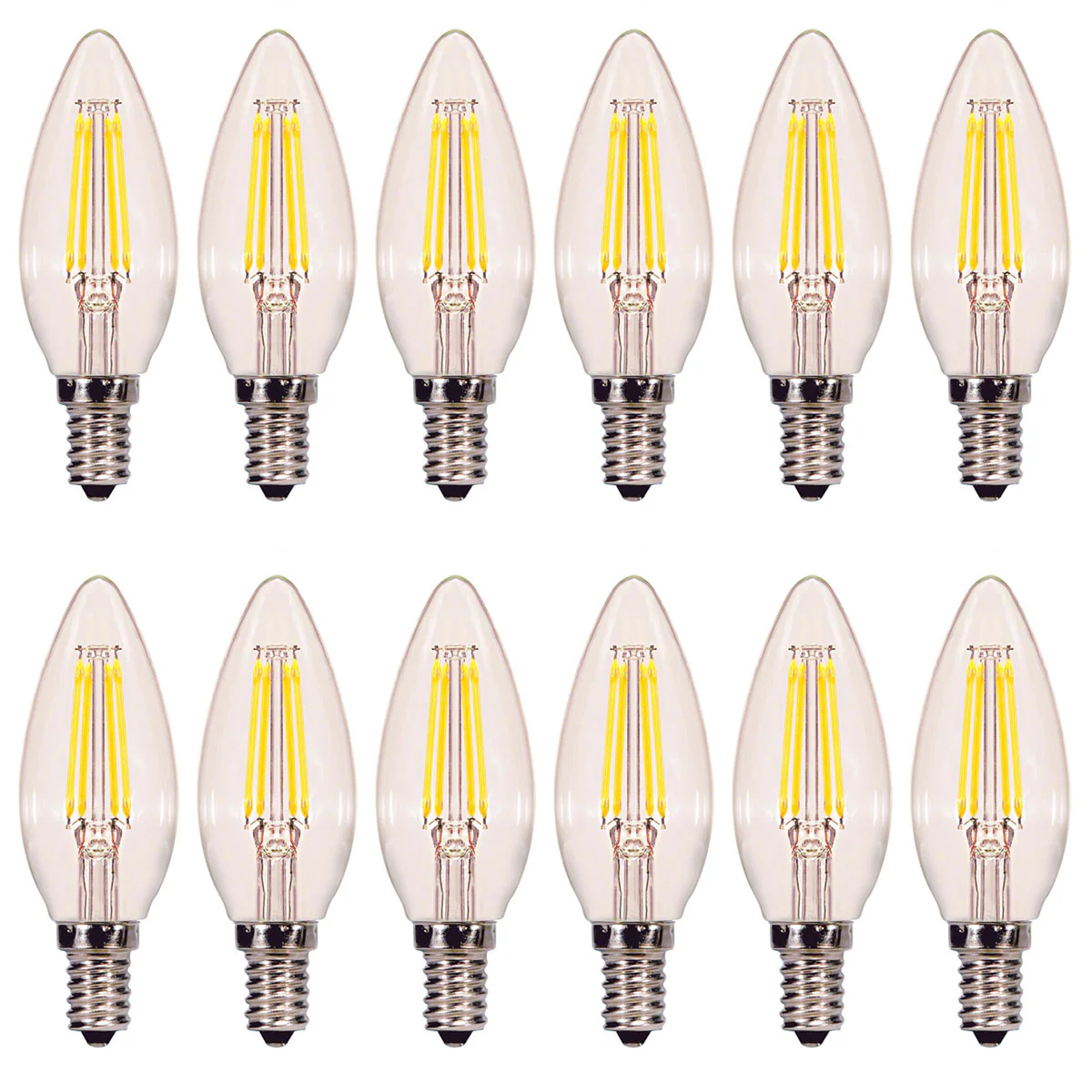 12PK - PILA 4.5w B11 LED E12 Candelabra base 2700K Soft White Bulb
