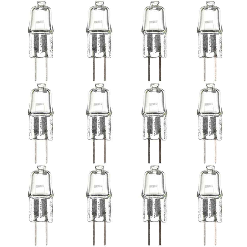 12Pk - Sunlite 20w 3200K T2.5 Clear Halogen Single Ended 24v G4 Bi-Pin Base Bulb