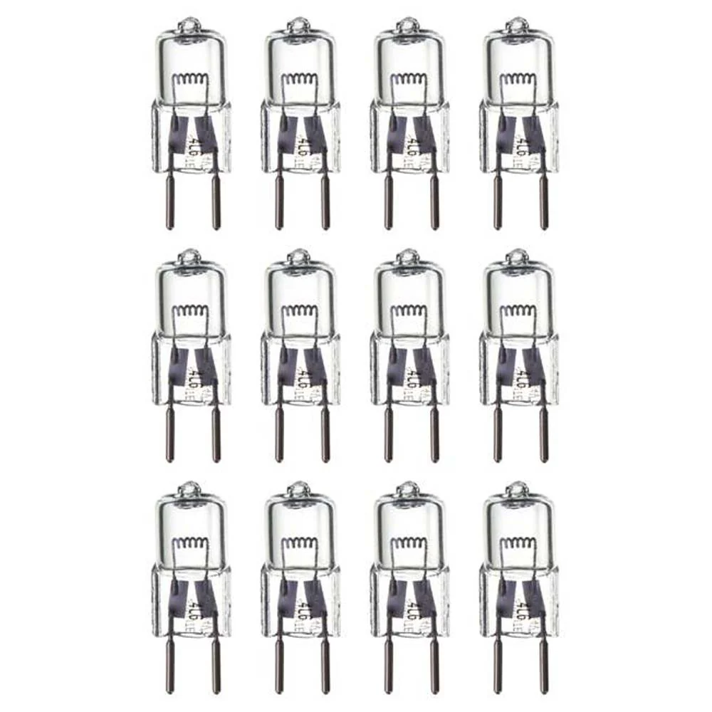 12Pk - Sunlite 50w 24v T3.5 Bi-Pin GY6.35 Base 3200K Clear Incandescent Bulb