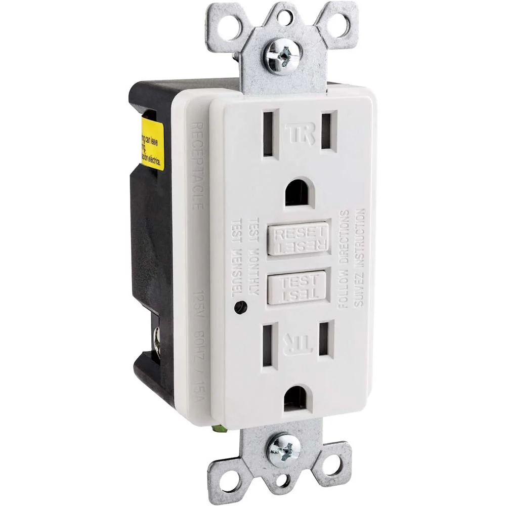 Sunlite E545 GFCI Duplex Electrical Outlet 20 Amp 120v Included LED Indicator Light