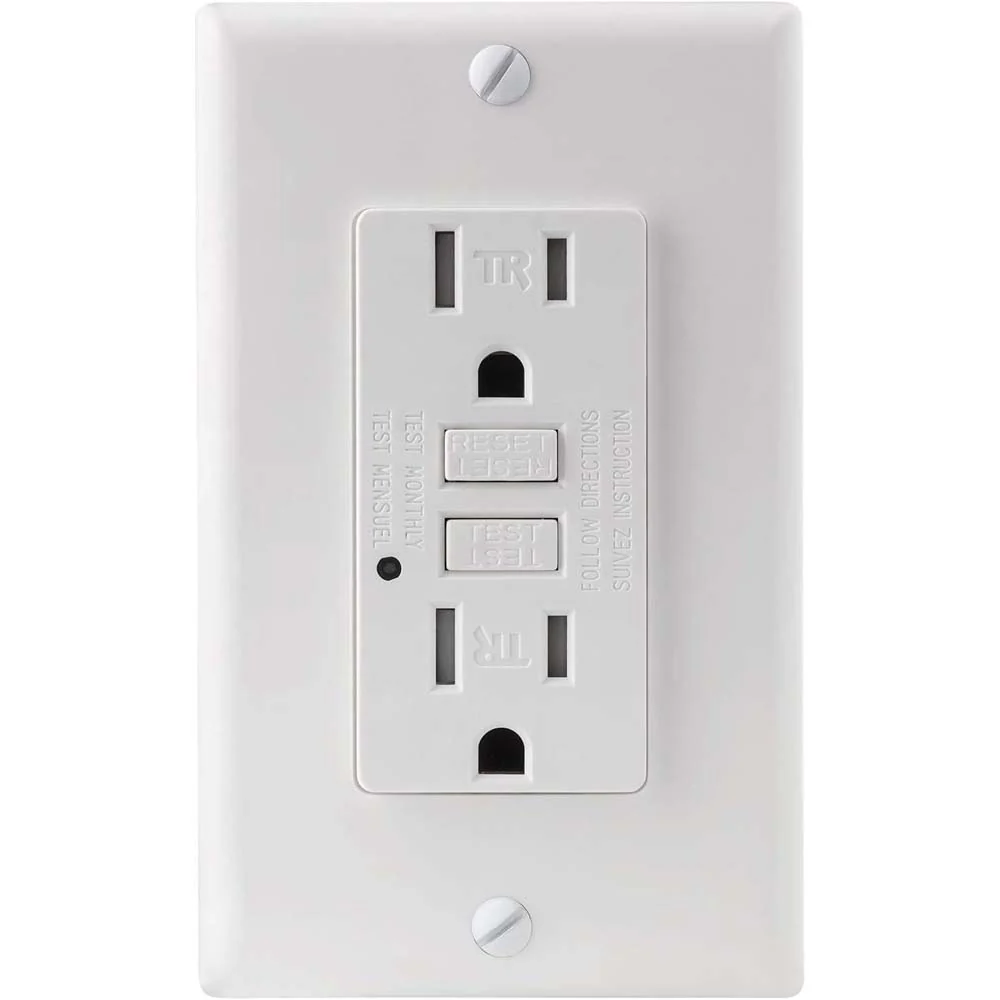 Sunlite E545 GFCI Duplex Electrical Outlet 20 Amp 120v Included LED Indicator Light - Image 6