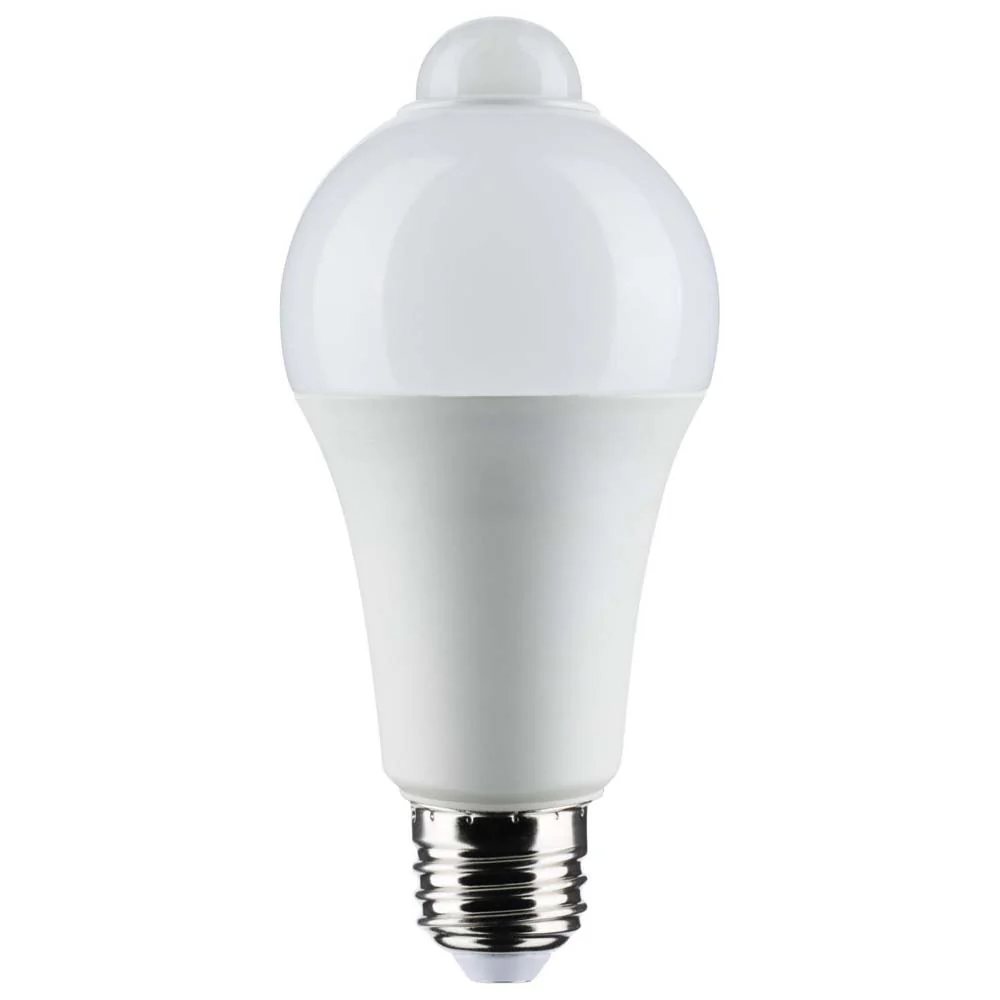 12W A19 LED PIR Sensor White 5000K 1050 Lumens Non-Dimmable 120v