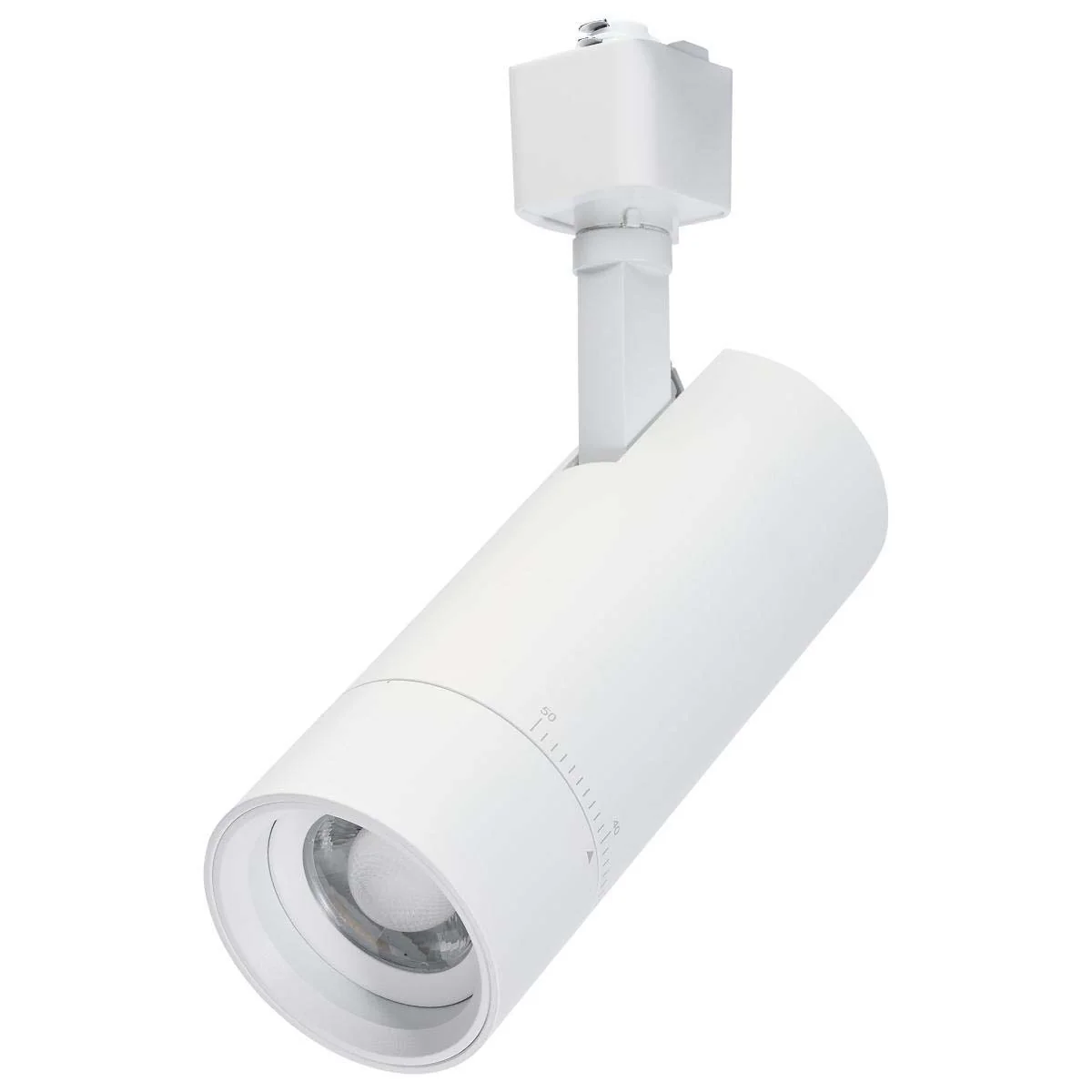 15w LED Track Head Adjustable Beam Spread CCT Selectable Matte White Finish