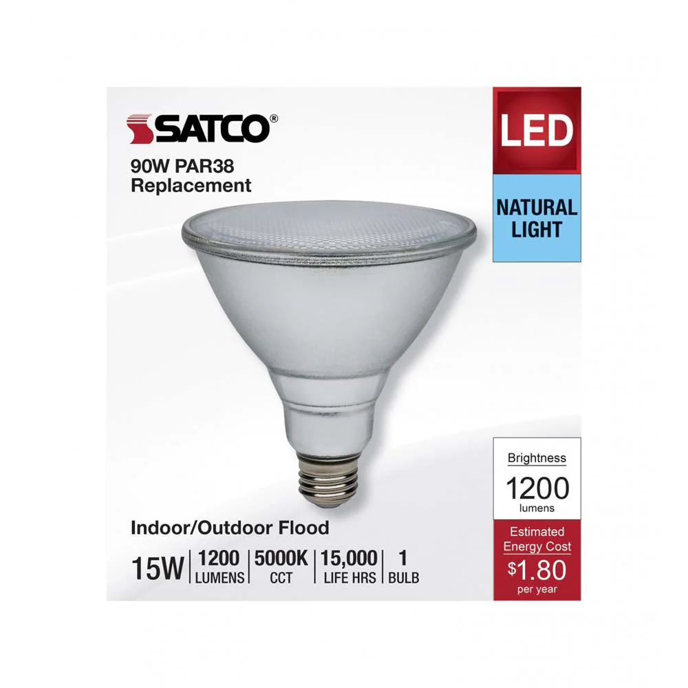 15W PAR38 LED 5000K E26 Medium Base - 90w equiv