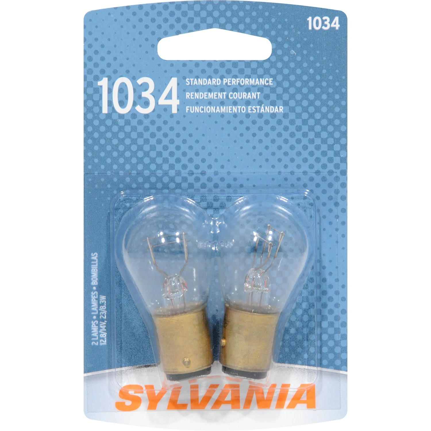 2-PK SYLVANIA 1034 Standard Automotive Light Bulb
