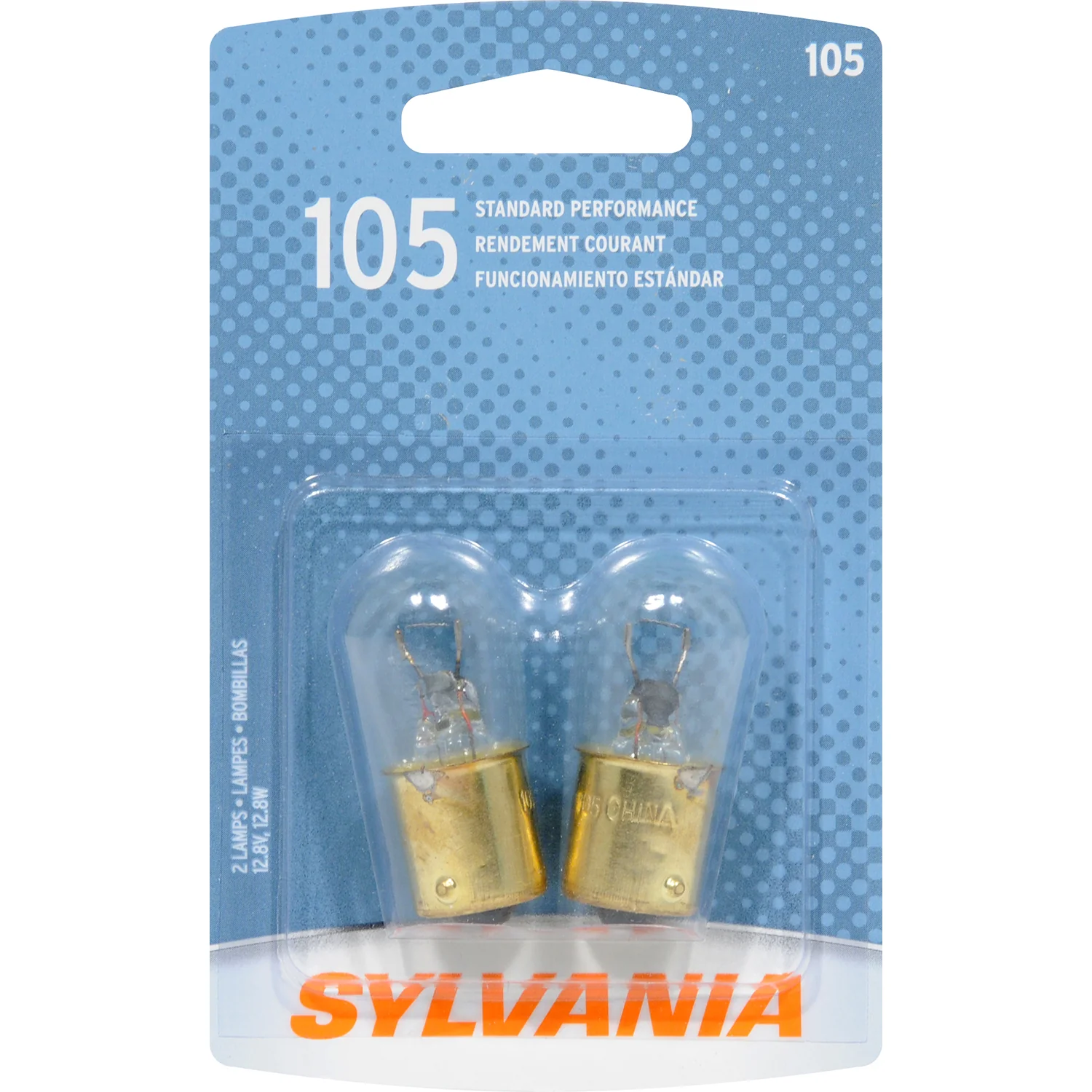 2-PK SYLVANIA 105 Standard Automotive Light Bulb