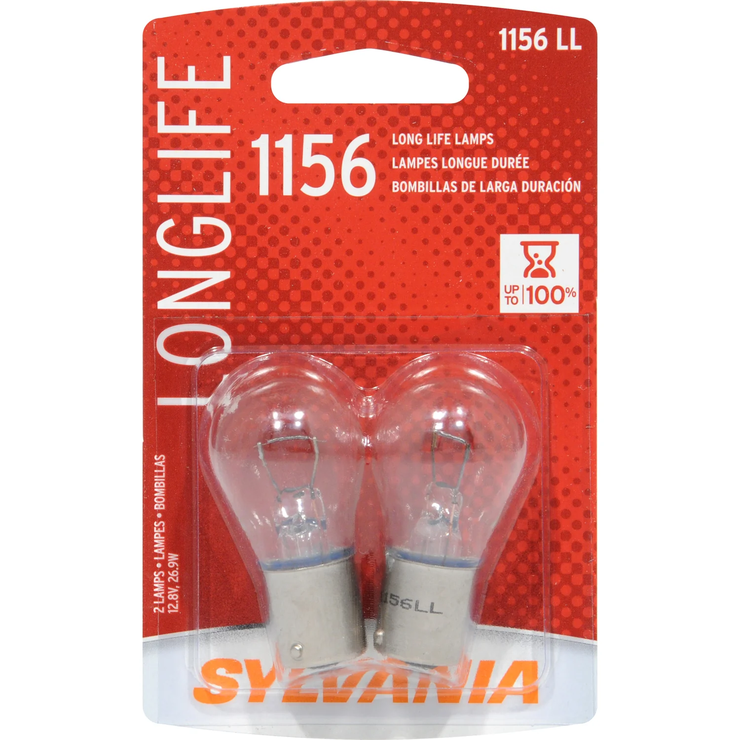 2-PK SYLVANIA 1156 Long Life Automotive Light Bulb