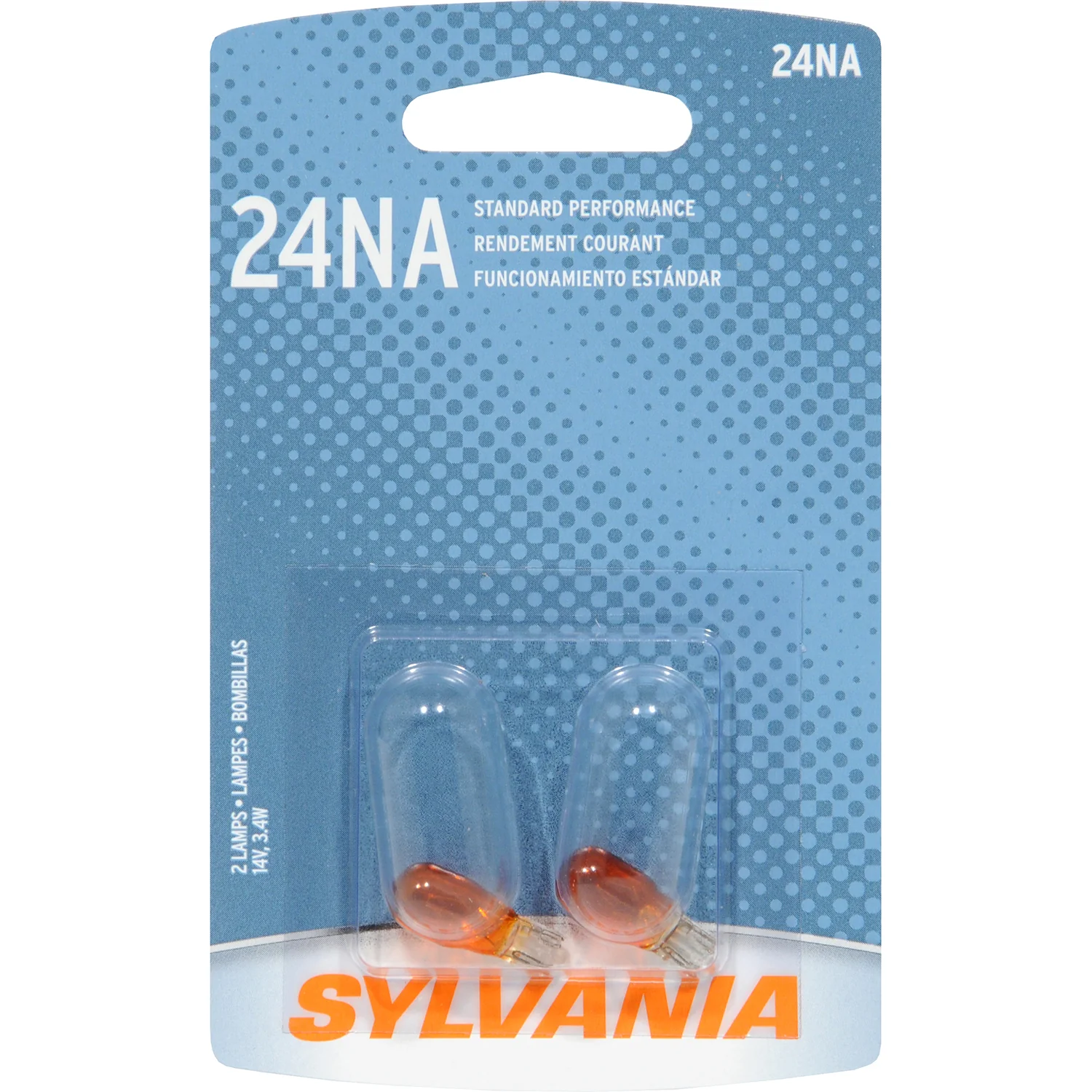 2-PK SYLVANIA 24NA Standard Automotive Light Bulb