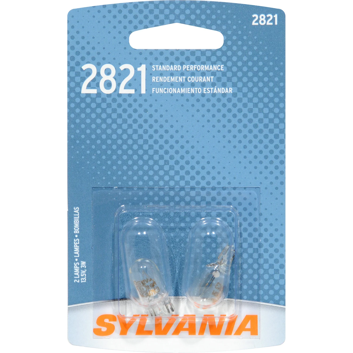 2-PK SYLVANIA 2821 Standard Automotive Light Bulb