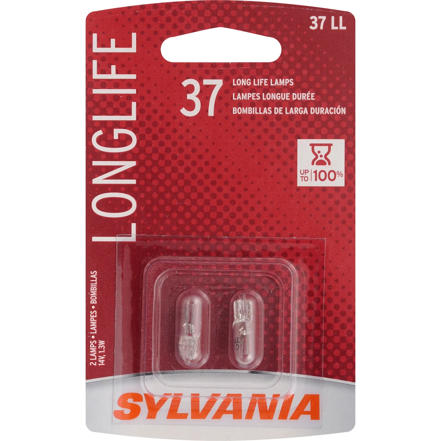 2-PK SYLVANIA 37 Long Life Automotive Light Bulb