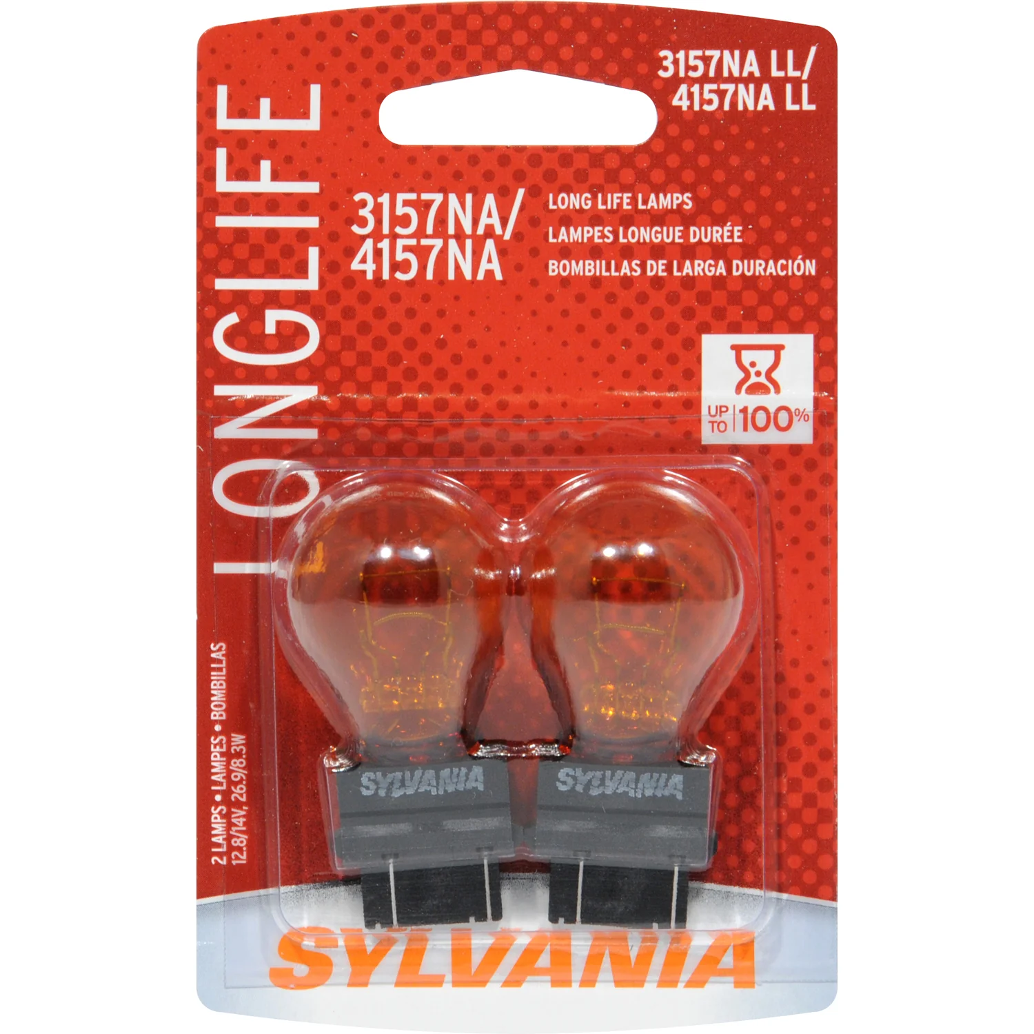 2-PK SYLVANIA 3157NA/4157NA Long Life Automotive Light Bulb