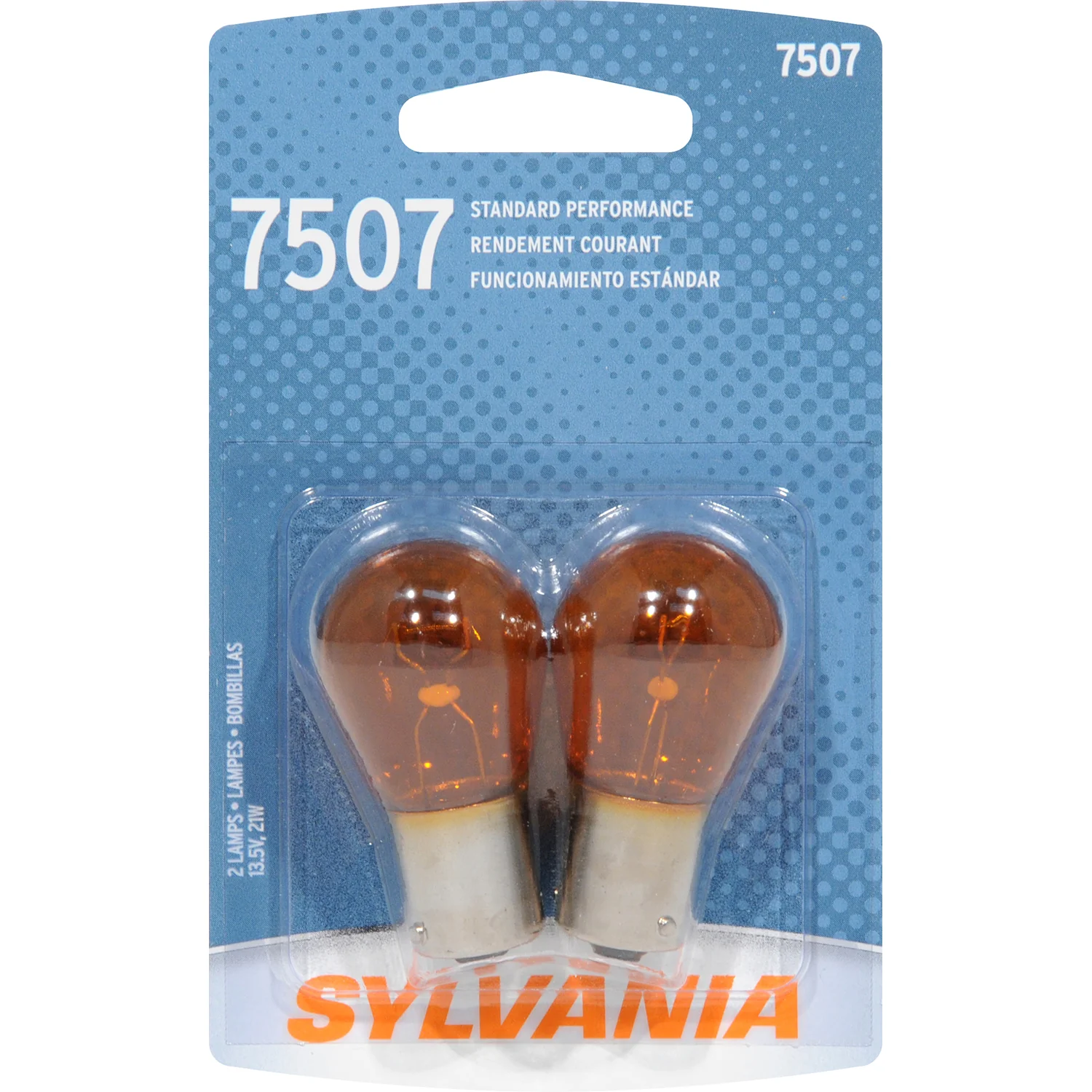 2-PK SYLVANIA 7507 Standard Automotive Light Bulb