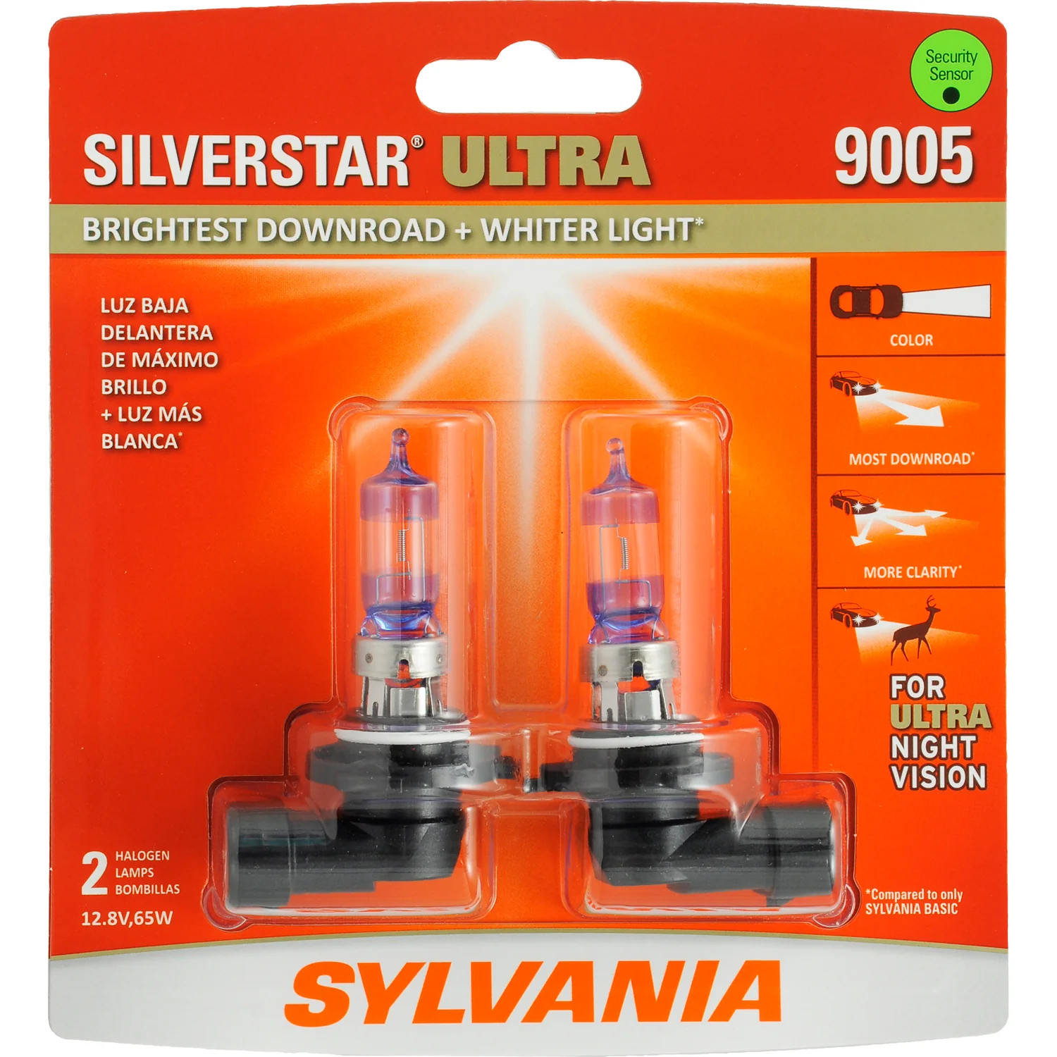 2-PK SYLVANIA 9005 SilverStar Ultra High Performance Halogen Headlight Bulb