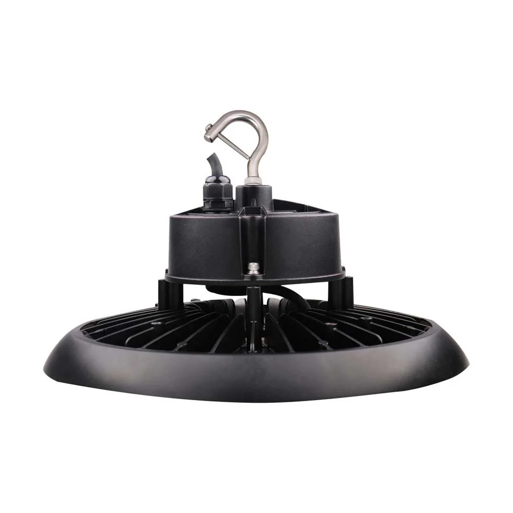 200W UFO LED High Bay 28200 Lumens 4000K 277-480v 0-10V Dimmable Black Finish - Image 2