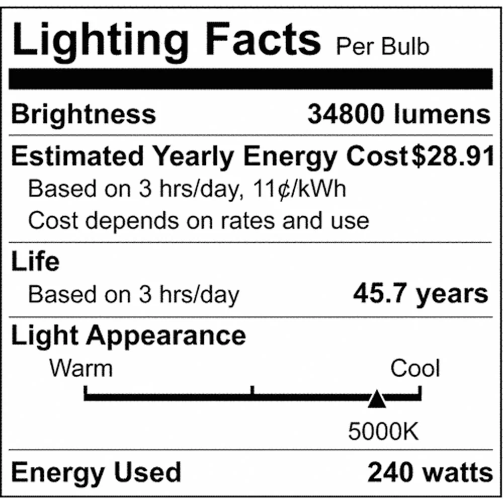 240W UFO LED High Bay 34800 Lumens 5000K 277-480v 0-10V Dimmable Black Finish - Image 5