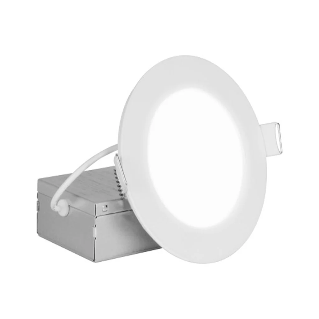 24Pk - Nicor 4-in Round White Canless 4000K LED Downlight