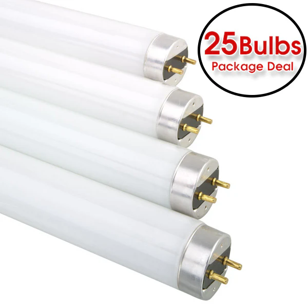 25 pk - Ushio 32w 48in T8 G13 3500k Fluorescent Linear Tube Light - Image 2