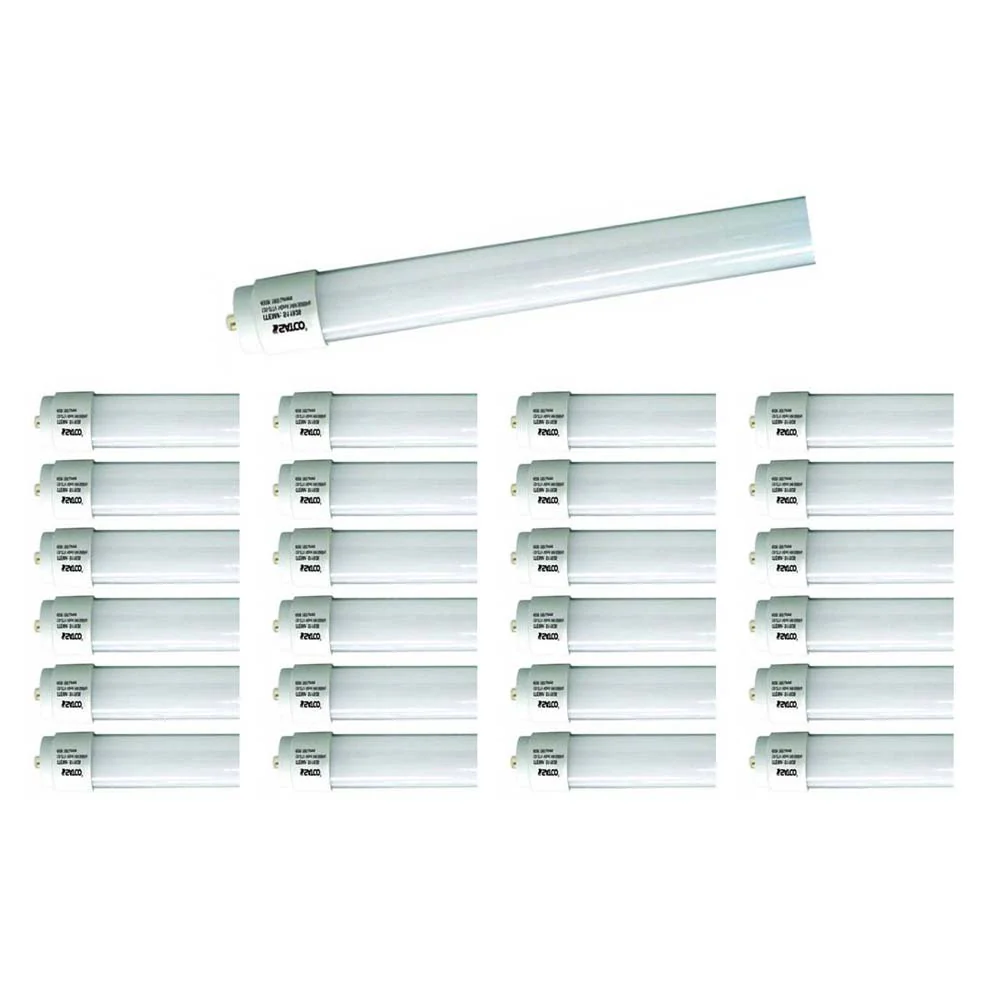 25Pk - 14W 48-in T8 LED Single pin base 4000K 1900Lm Double Ended Bypass