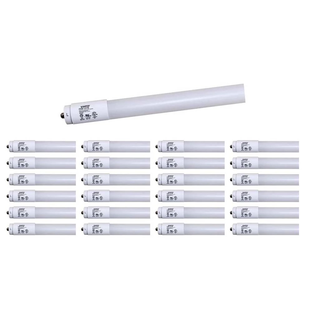 25Pk - 18W 48-in T8 LED Recessed HO/VHO CCT Selectable Ballast Bypass 120-277v