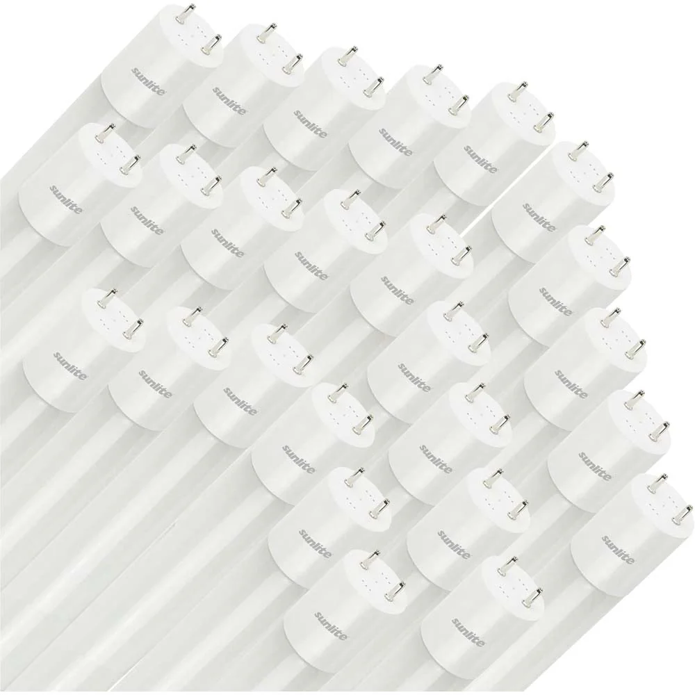 25Pk - Sunlite 14w LED T8 Light Tube 48-in G13 Base Frosted 4000K Ballast Bypass