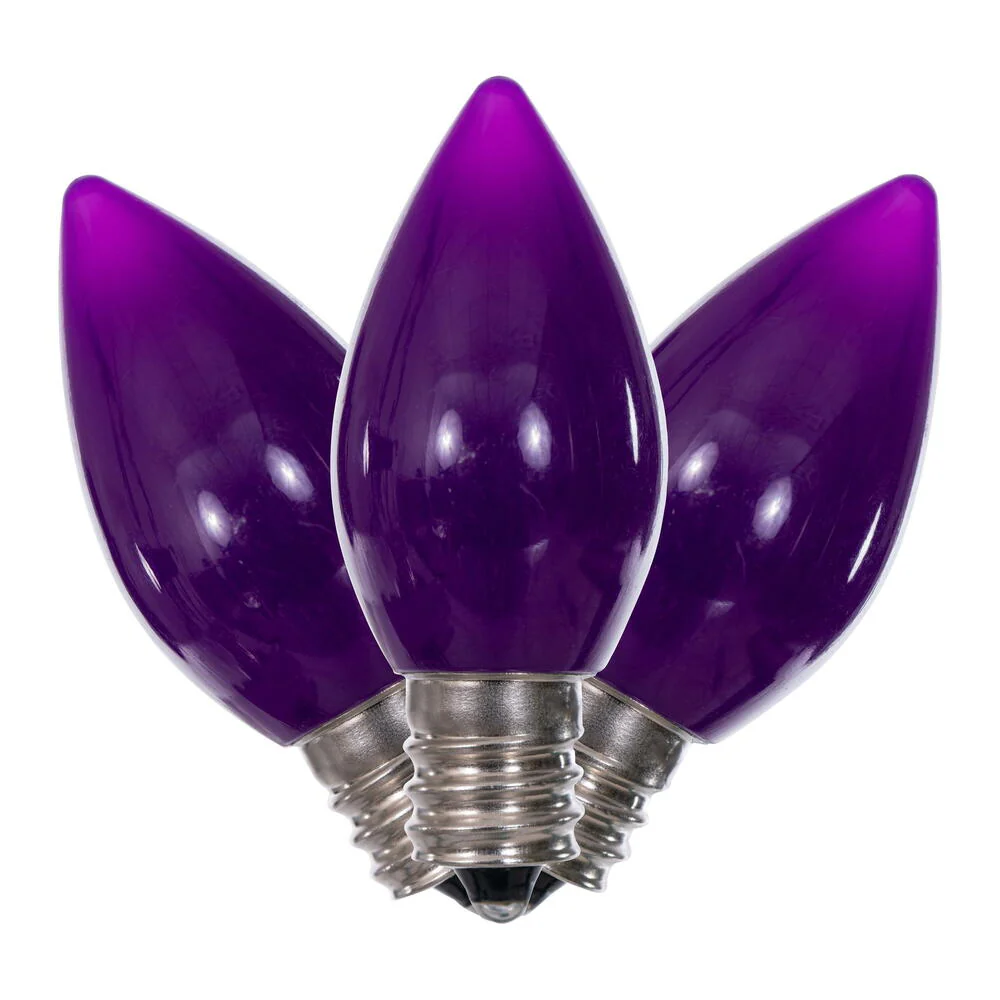 25Pk - Vickerman .6W C7 Ceramic LED Purple 3 diodes Light Bulb 120v - Image 4