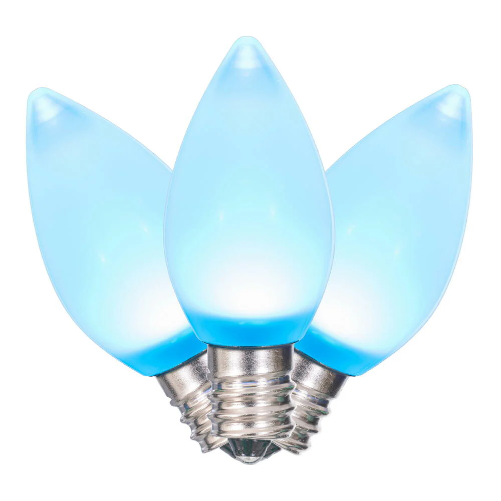 25Pk - Vickerman .6W C7 Ceramic LED Teal 3 diodes Light Bulb 120v - Image 3