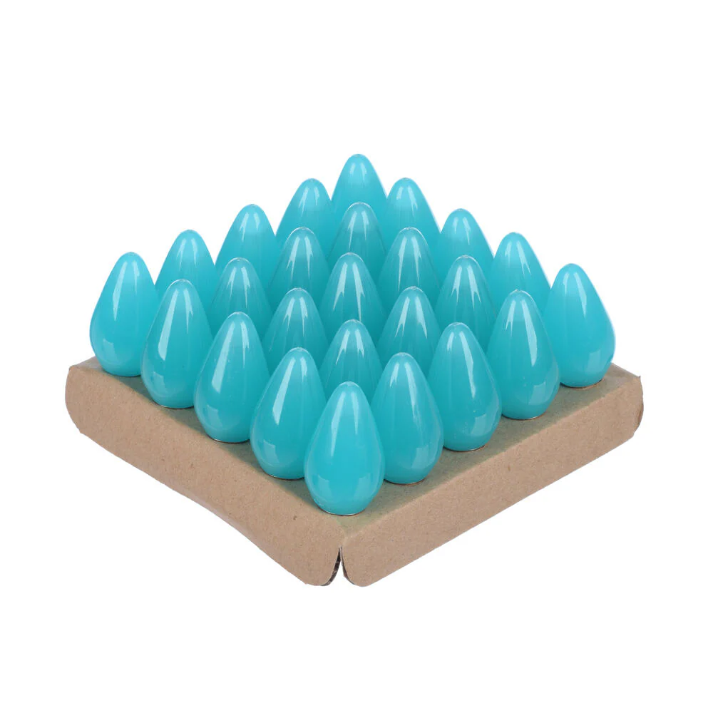 25Pk - Vickerman .6W C7 Ceramic LED Teal 3 diodes Light Bulb 120v - Image 4
