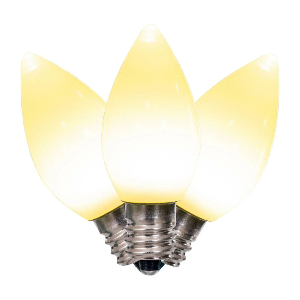 25Pk - Vickerman .6W C7 Ceramic LED Warm White Twinkle Light Bulb 120v - Image 2