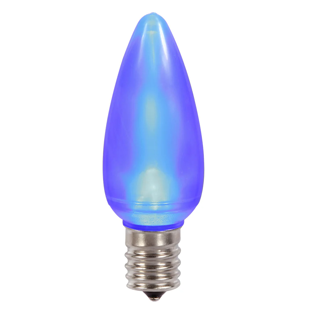 25Pk - Vickerman .8W C9 Ceramic LED Blue Twinkle E17 Dimmable Replacement Bulb