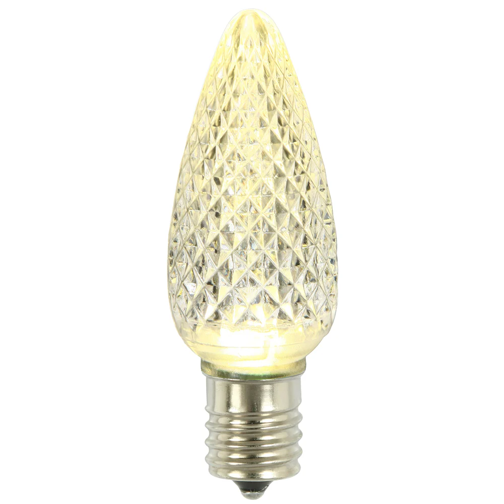 25Pk - Vickerman .8W C9 LED Warm White Faceted Twinkle Replacement Light Bulb