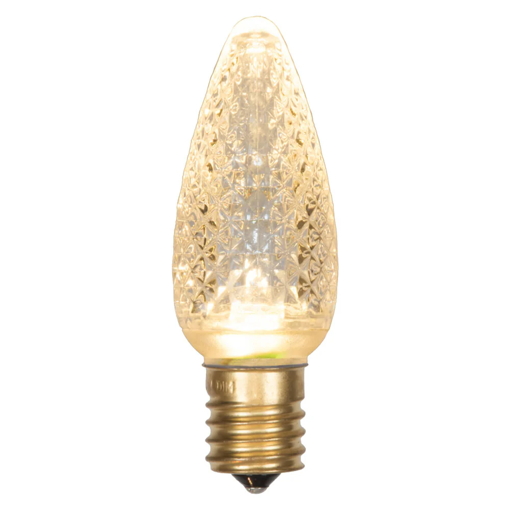 25Pk - Vickerman .96W C9 Faceted LED Sun Warm White Bulb