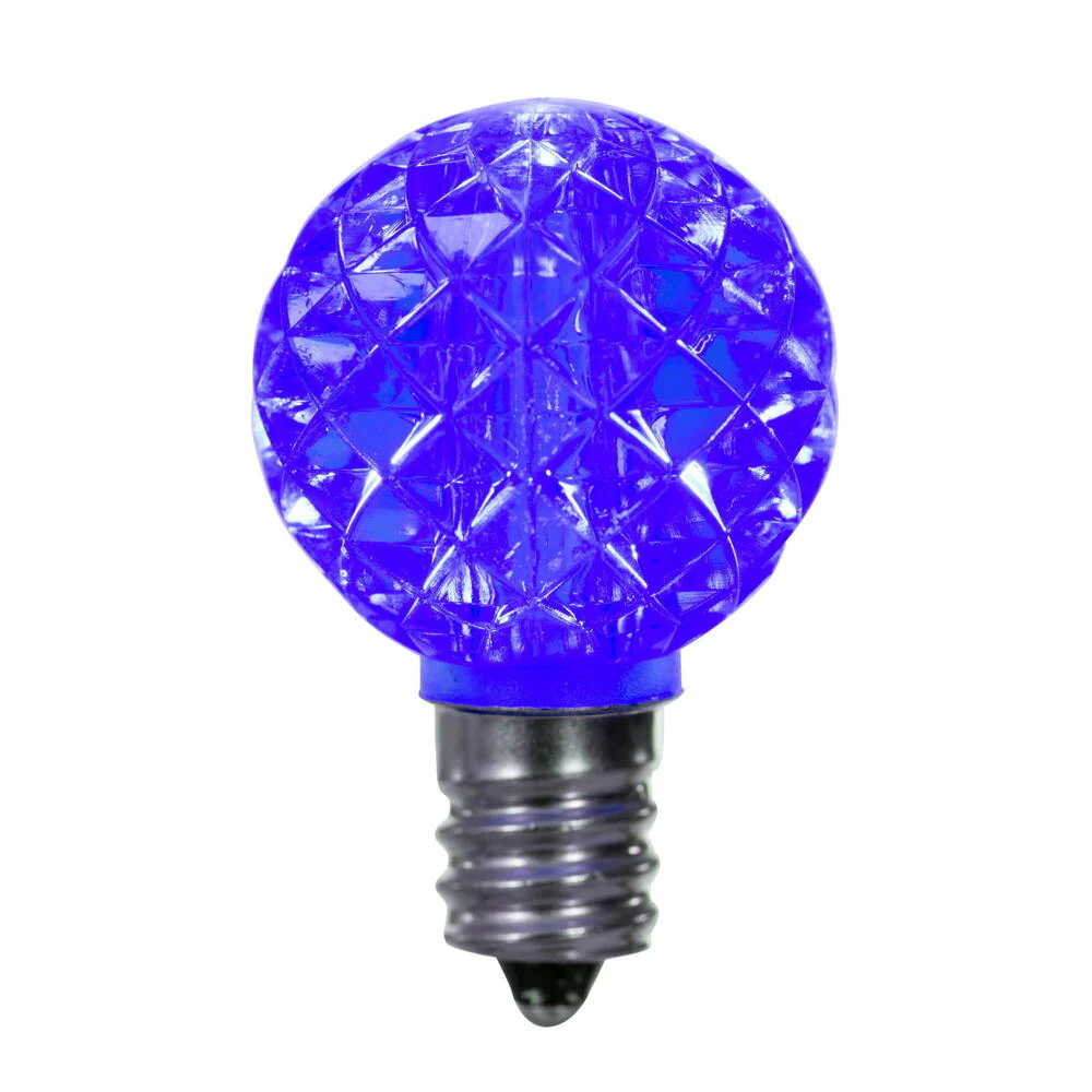 25PK - Vickerman Blue Faceted G30 LED Replacement Bulb