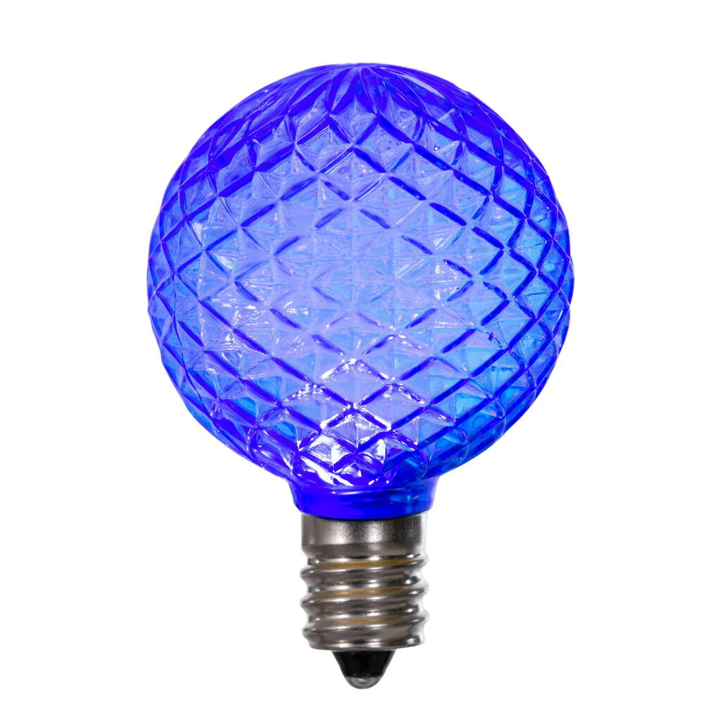 25Pk - Vickerman Blue Faceted G40 LED Replacement Bulb