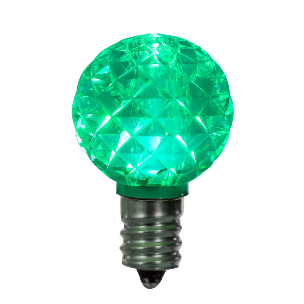 25PK - Vickerman Green Faceted G30 LED Replacement Bulb