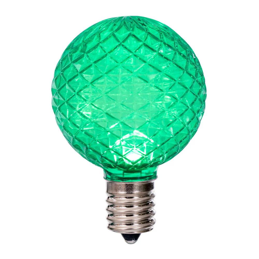 25Pk - Vickerman Green Faceted G50 LED Replacement Bulb