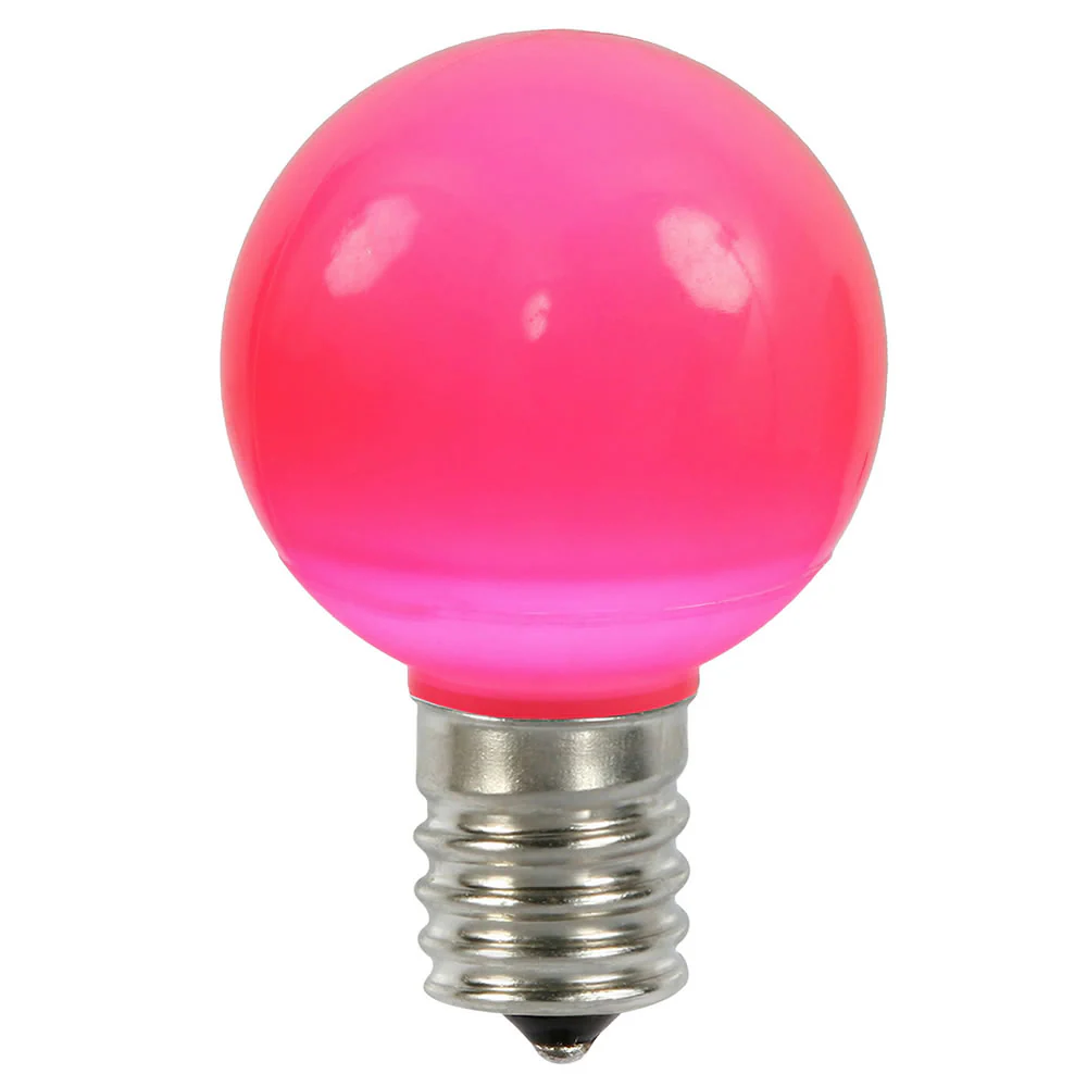 25Pk - Vickerman Pink Ceramic G50 LED Replacement Bulb