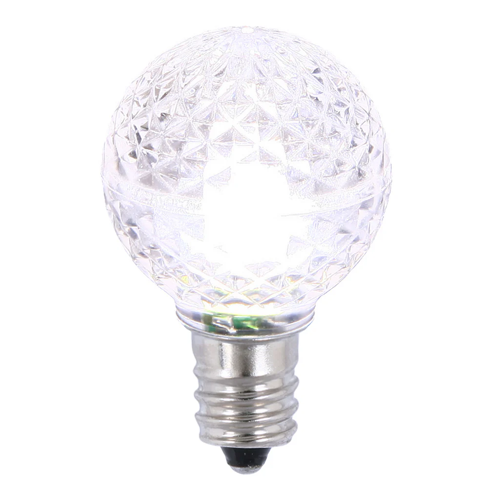 25PK - Vickerman Pure White Faceted G30 LED Replacement Bulb