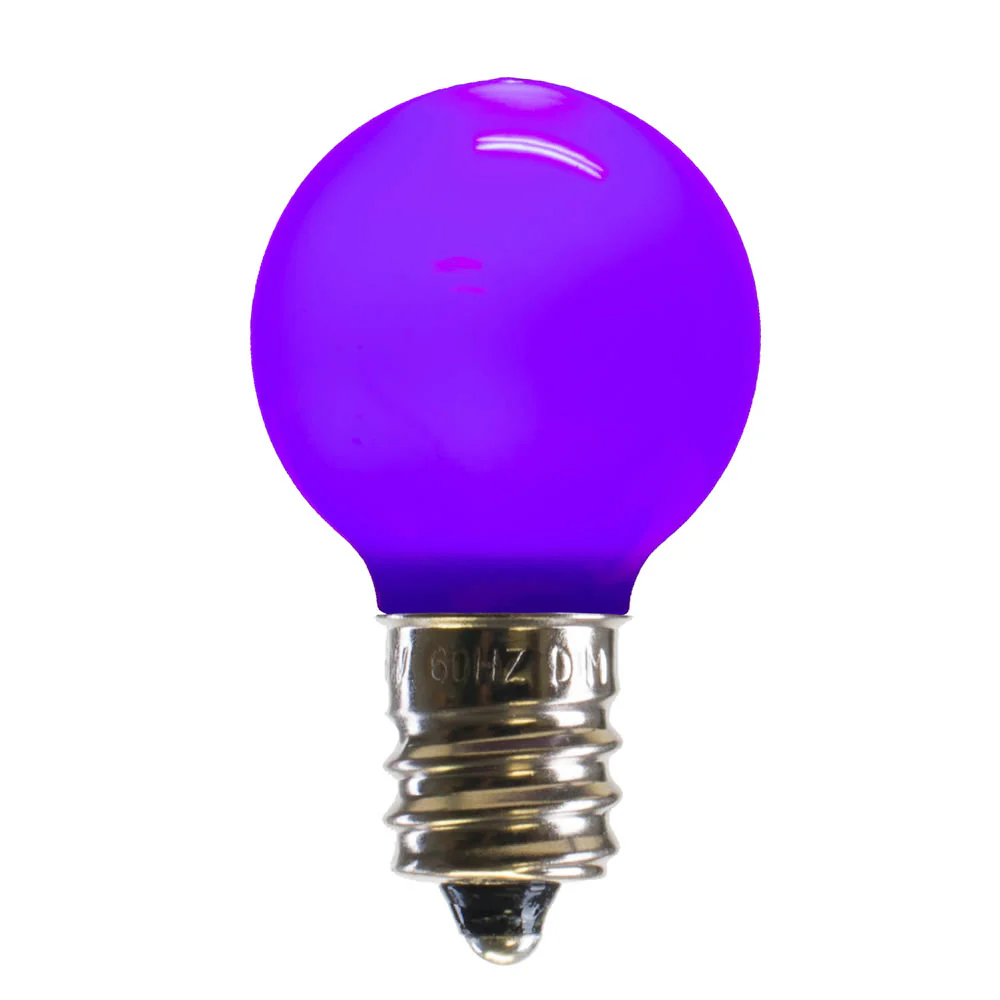 25Pk - Vickerman Purple Ceramic G30 LED Replacement Bulb